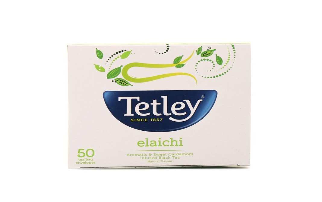Tetley Elaichi (Aromatic & Sweet Cardamom Infused Black Tea)   Box  50 pcs